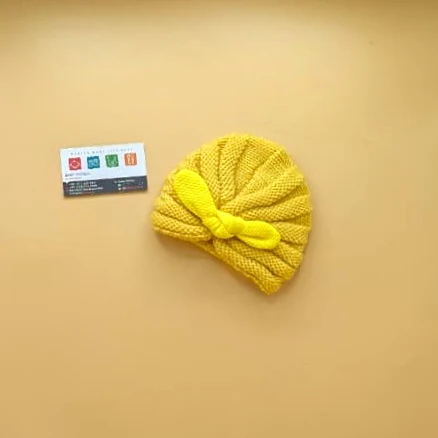 Baby Wool Cap - Bow - Winter - Image 5