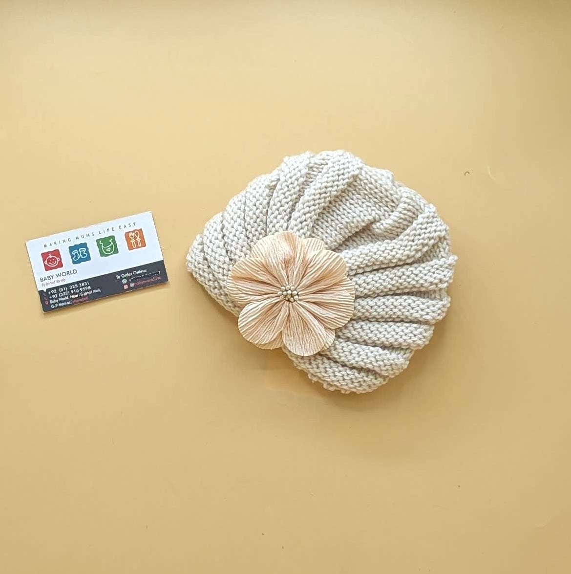 Baby Wool Cap - Floral - Winter - Image 10