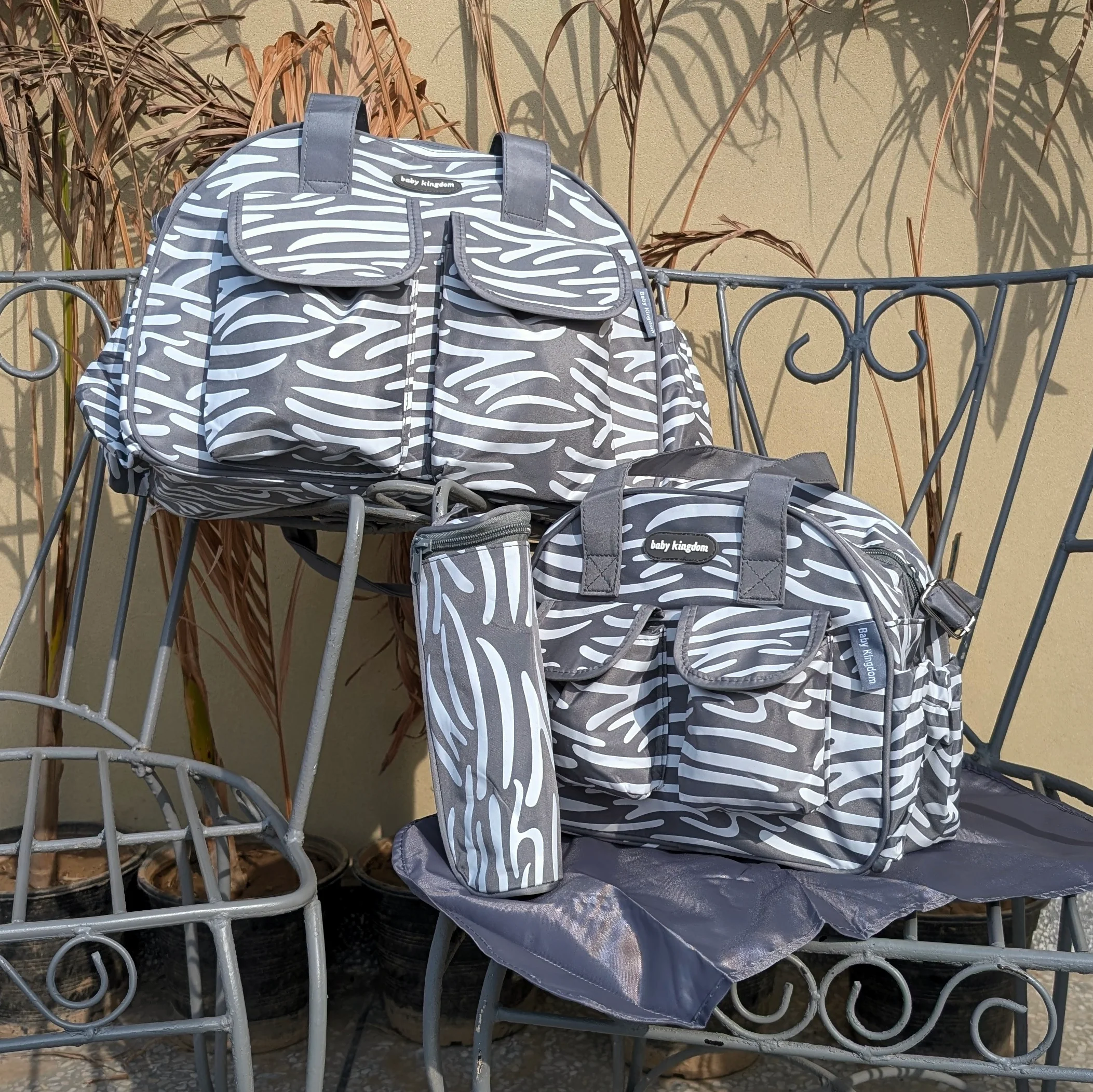 4 Pieces Bag Set - Line Pattern - Image 3